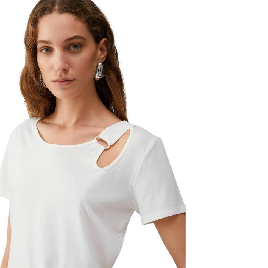 T-shirt a maniche corte con cut-out da donna Liu Jo | TA6098JS00510105